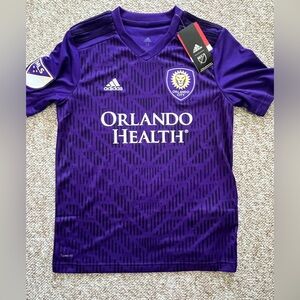 New With Tags Adidas Jersey Size large boys Authentic Orlando City MLS Soccer